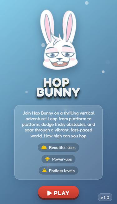 Game Screenshot - Bunny Jumping on Platforms