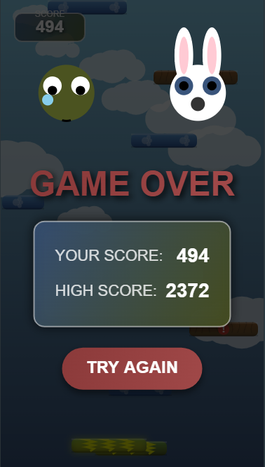 Game Screenshot - Game Over Screen